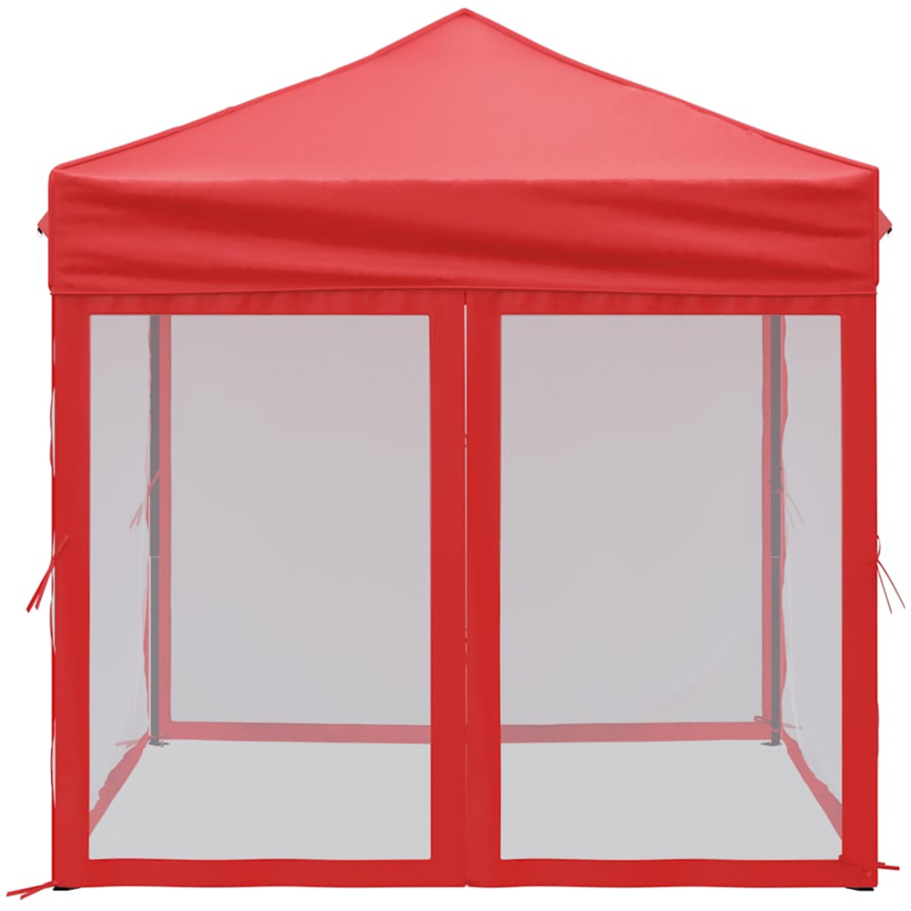 vidaXL 2 x 2m Red Foldable Party Tent with Sidewalls Image 4