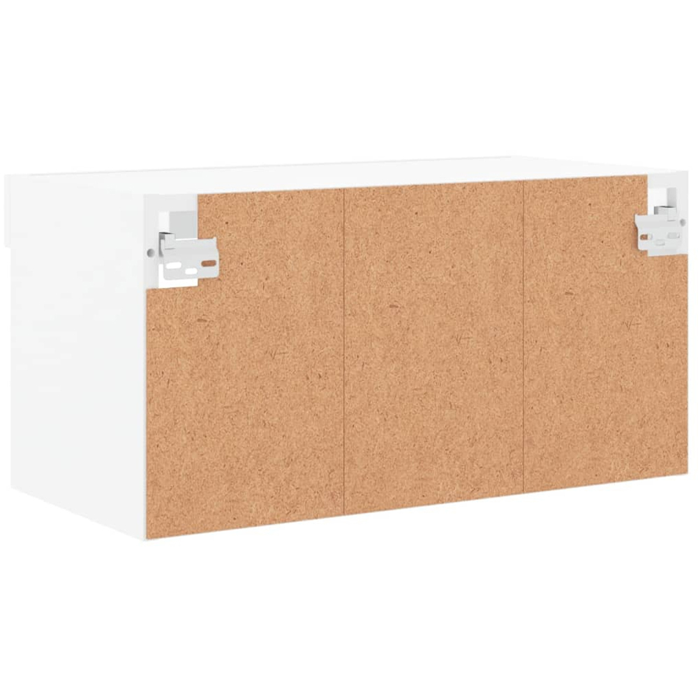 vidaXL Single Shelf White TV Cabinet with LED Lights Image 6