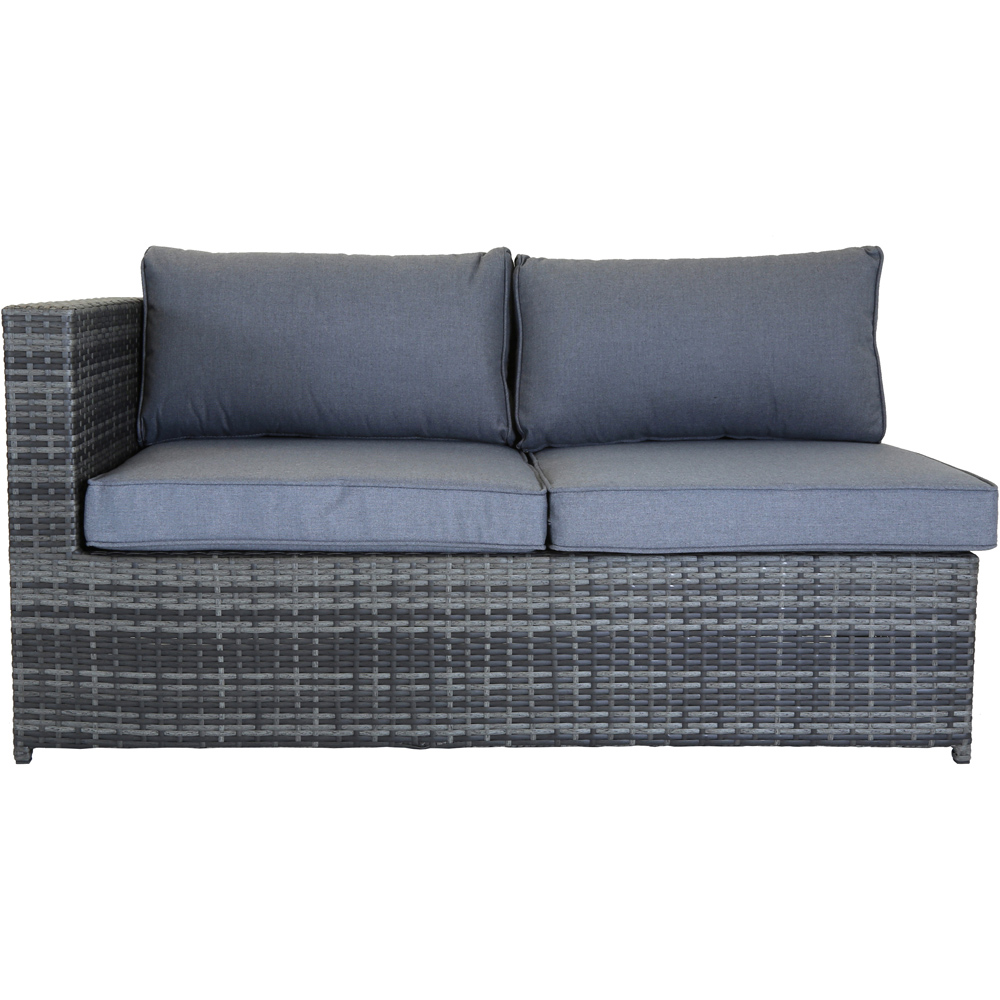 Charles Bentley 4 Seater Grey Corner Sofa Lounge Set Image 4