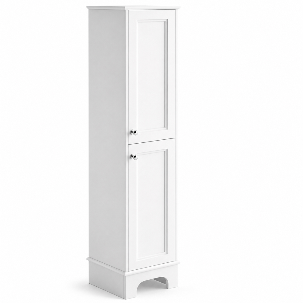 Go Bathrooms Ferris 2 Door Matt Whit Tall Floor Standing Storage Unit Image 2