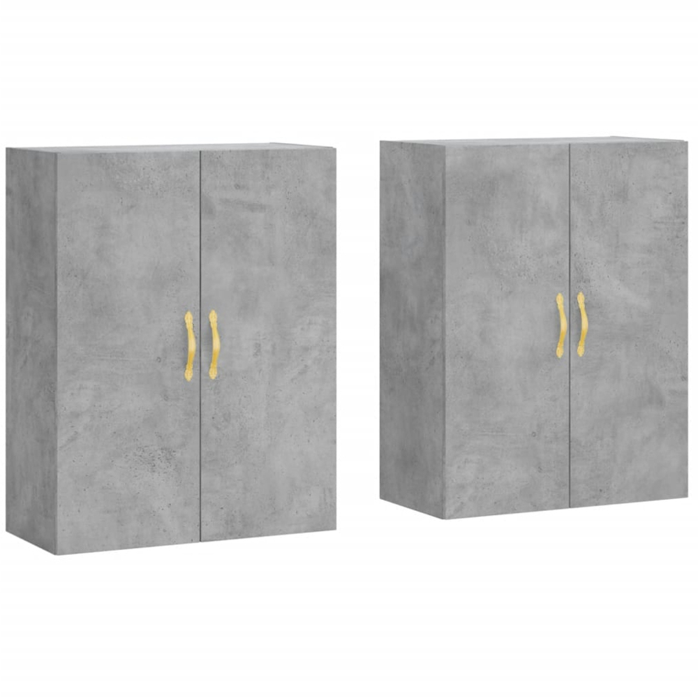 vidaXL 2 Door Concrete Grey Wall Mounted Cabinet Set of 2 Image 2