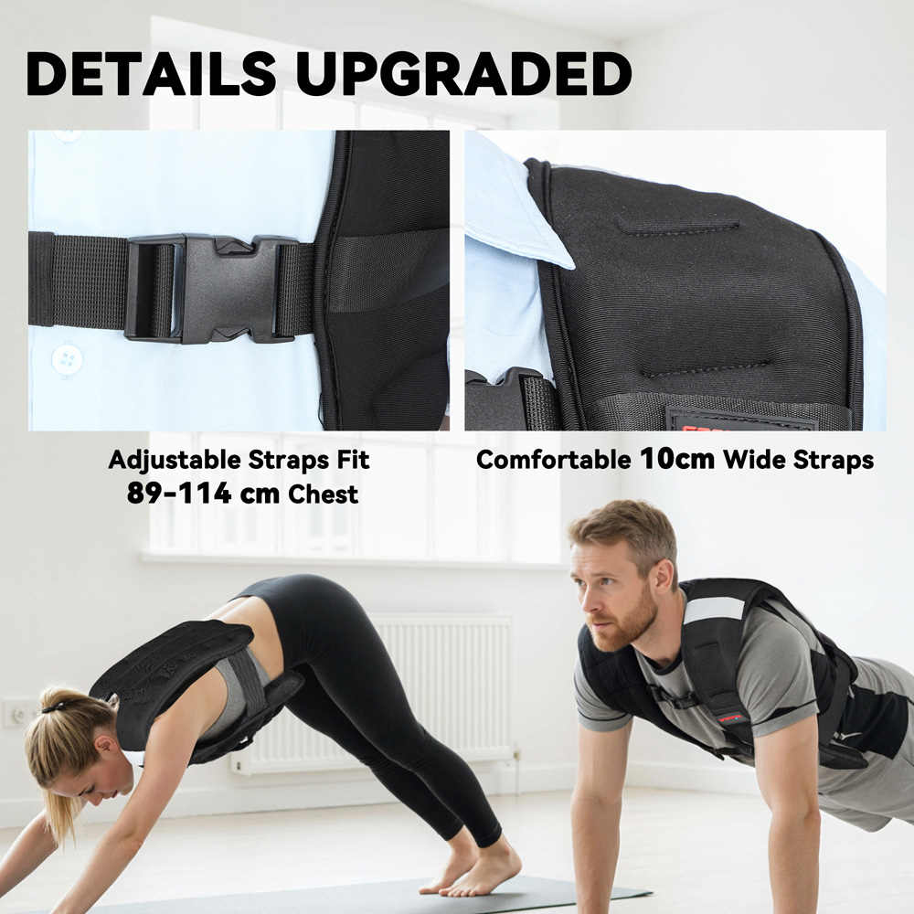 SPORTNOW Weighted Vest with Adjustable Straps and Reflective Strips 10kg Image 5
