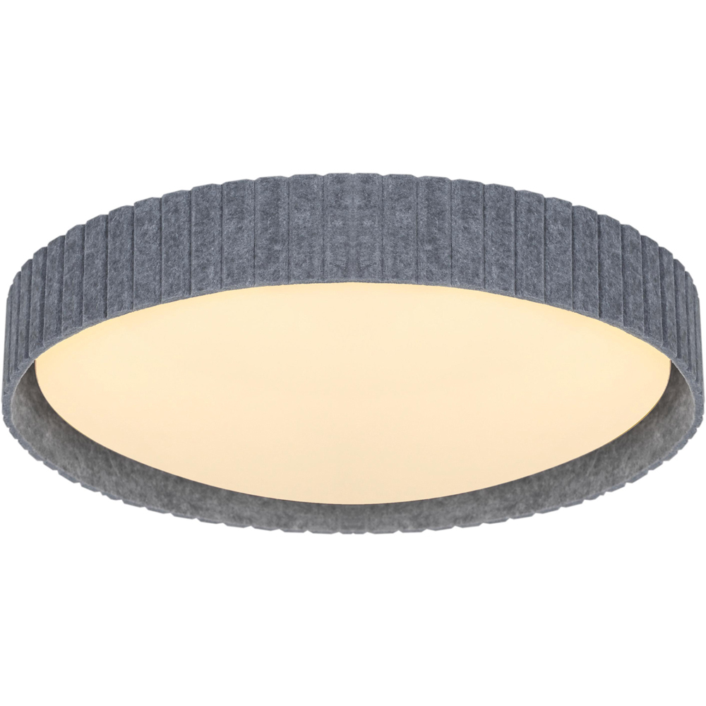Nordlux Corato Grey Round Flush Mount Ceiling Light Image 1