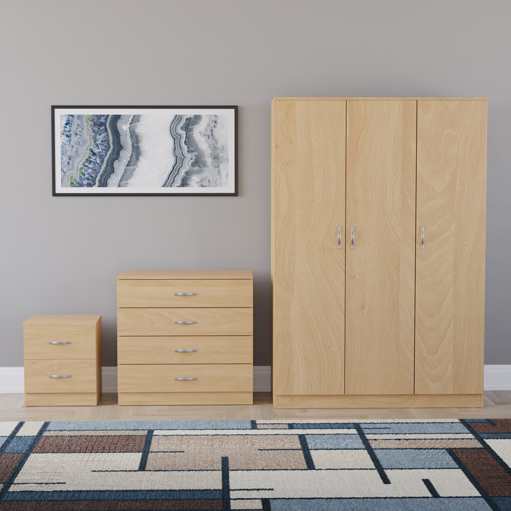 VIDA DESIGNS Riano Pine 3 Piece Bedroom Furniture Set Image 2