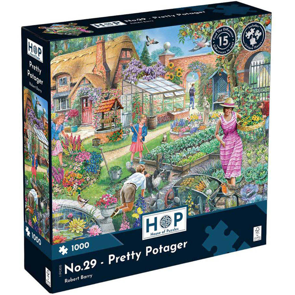 The House of Puzzles No.29 Pretty Potager Find The Differences 1000 Piece Jigsaw Puzzle Image 2