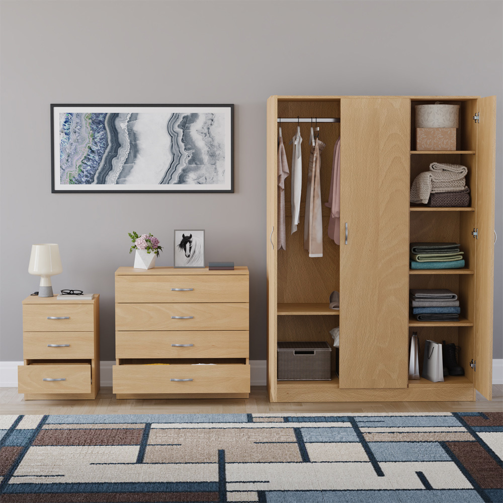 VIDA DESIGNS Riano Pine 3 Piece Bedroom Furniture Set Image 3
