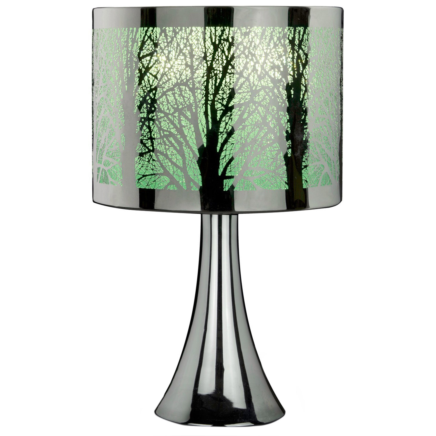 Tree Silver Scene Touch Table Lamp Image 1