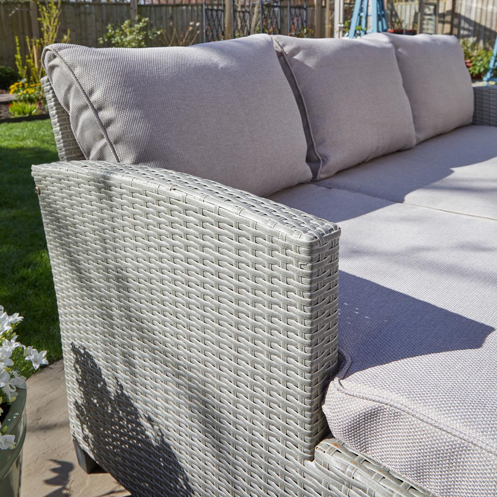 Home Source Trapani 5 Sofa Grey Rattan Outdoor Garden Furniture Sofa Set Image 3