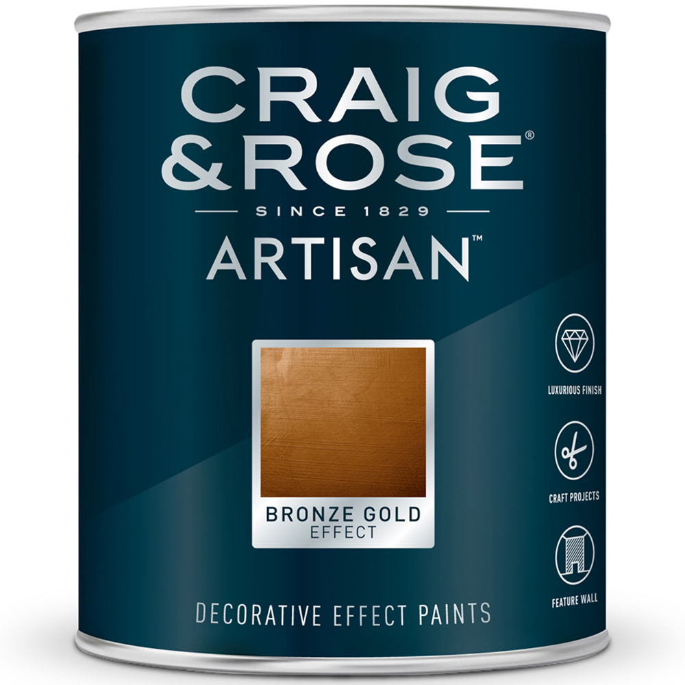Craig & Rose Artisan Feature Wall Bronze Gold Effect Paint 2.5L Image 2