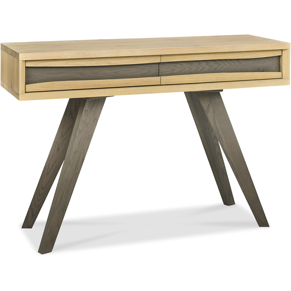 Bentley Designs Cadell 2 Drawer Aged Oak Console Table Image 2