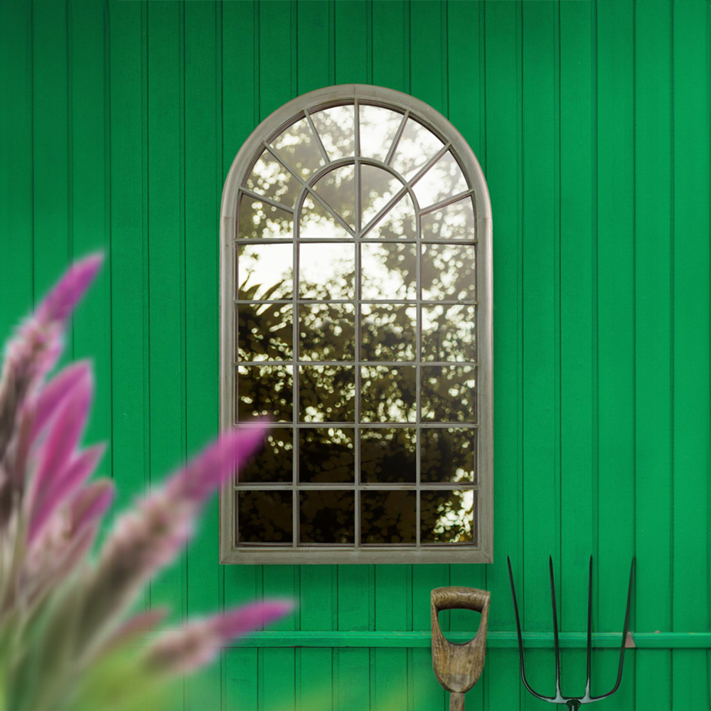 MirrorOutlet Somerley Country Arched Garden Mirror 129 x 76cm Image 4
