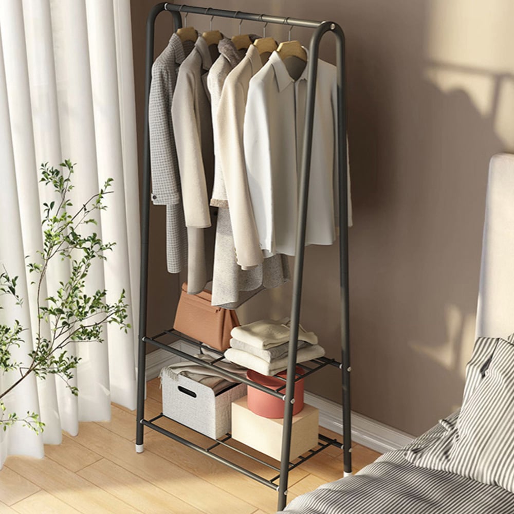 H&O Direct 2 Shelf Metal Clothes Rack Image 2