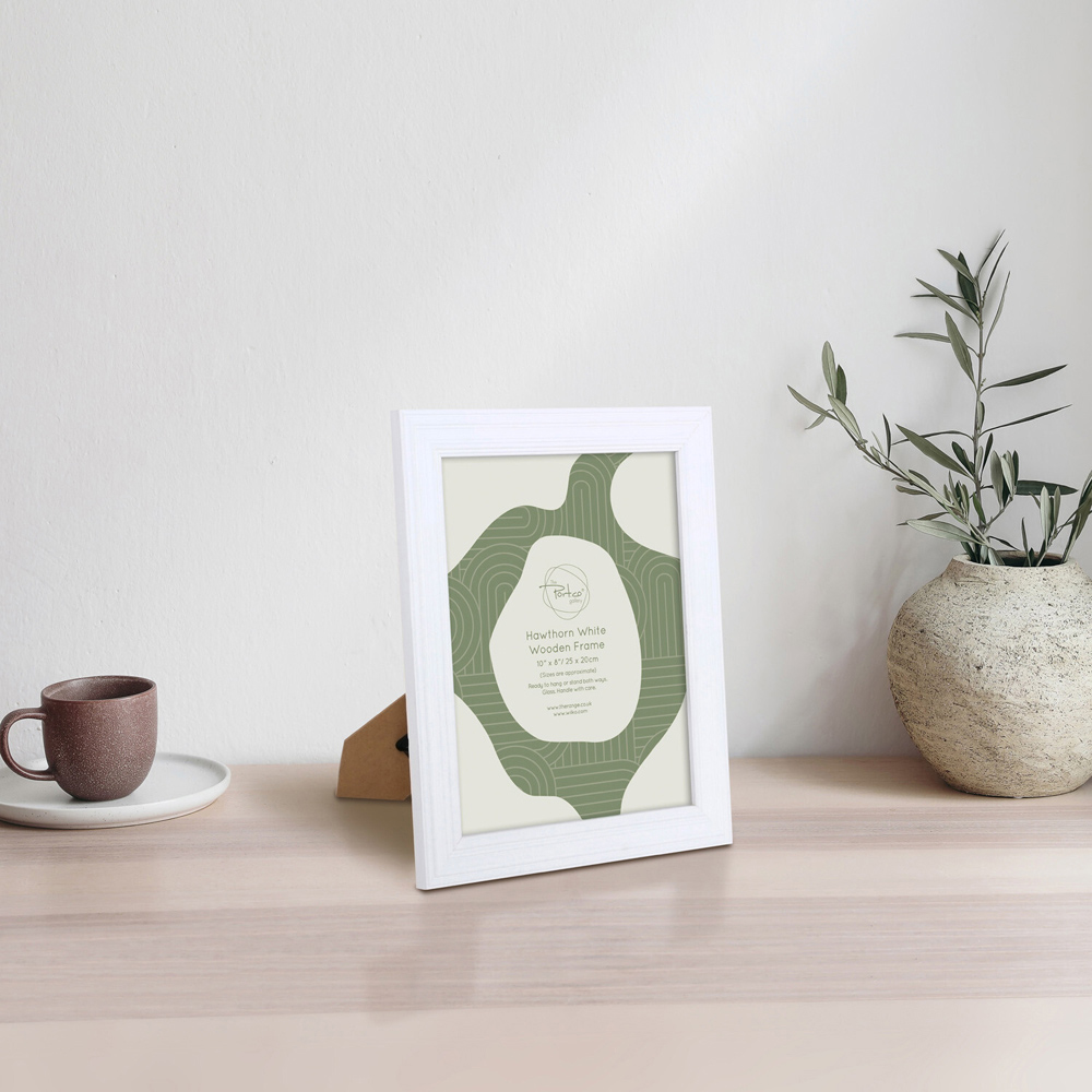 Hawthorn Wooden Plain Photo Frame White 10 x 8 inch Image 2