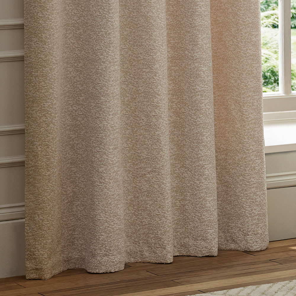 Paoletti Galaxy Blush Fully Lined Velvet Eyelet Curtains 168 x 183cm Image 3