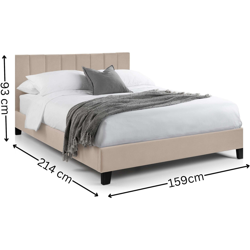 Julian Bowen Rosa King Size Cream Velvet Upholstered Bed Image 8