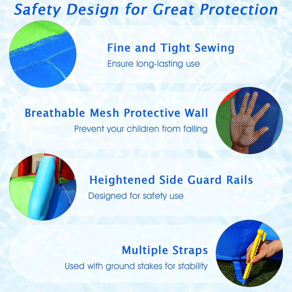 Costway 9 in 1 Inflatable Water Slide with Trampoline Image 5
