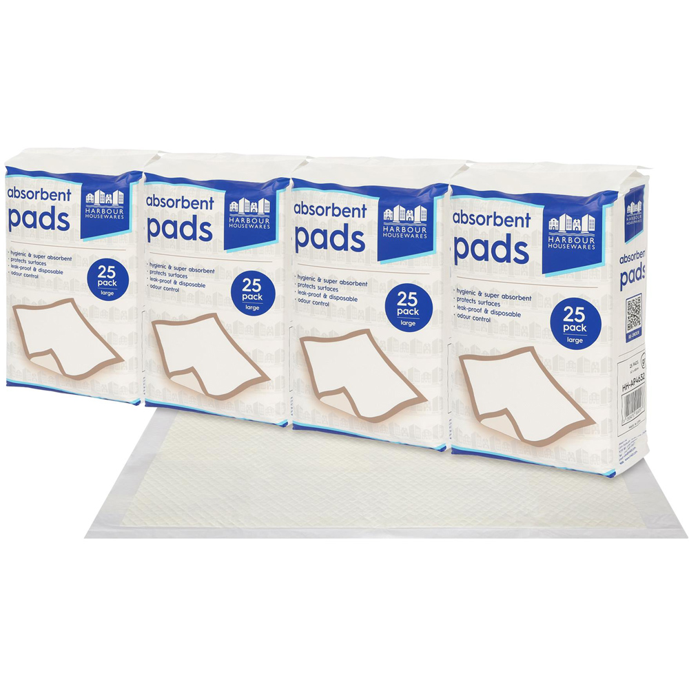 Harbour Housewares Disposable Incontinence Bed Pad 60 x 60cm 100 Pack Image 3