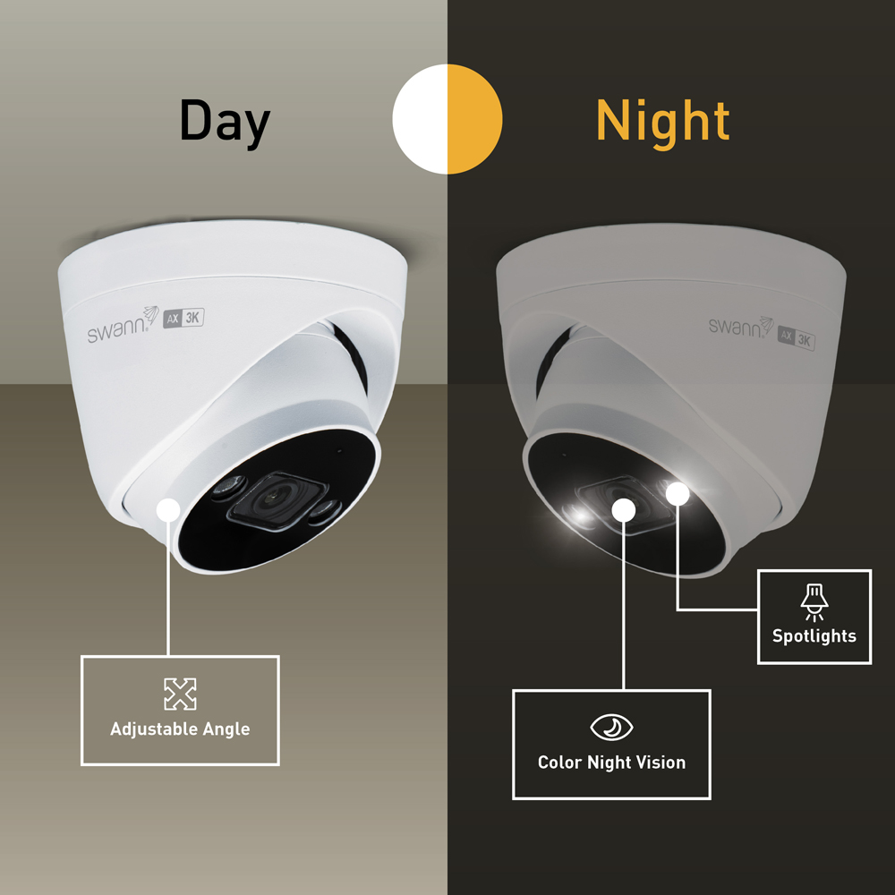 Swann AdvancedX Wired NVR CCTV 3K Dome Camera Kit with 1TB HDD Storage Image 5