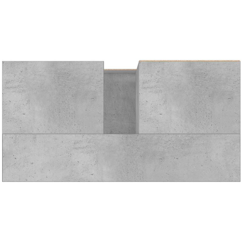vidaXL Single Door 2 Drawer Concrete Grey Bathroom Cabinet Image 8