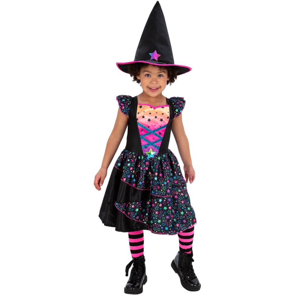 Rubies Kids Neon Star Witch Halloween Costume 7-9 Years Image 4