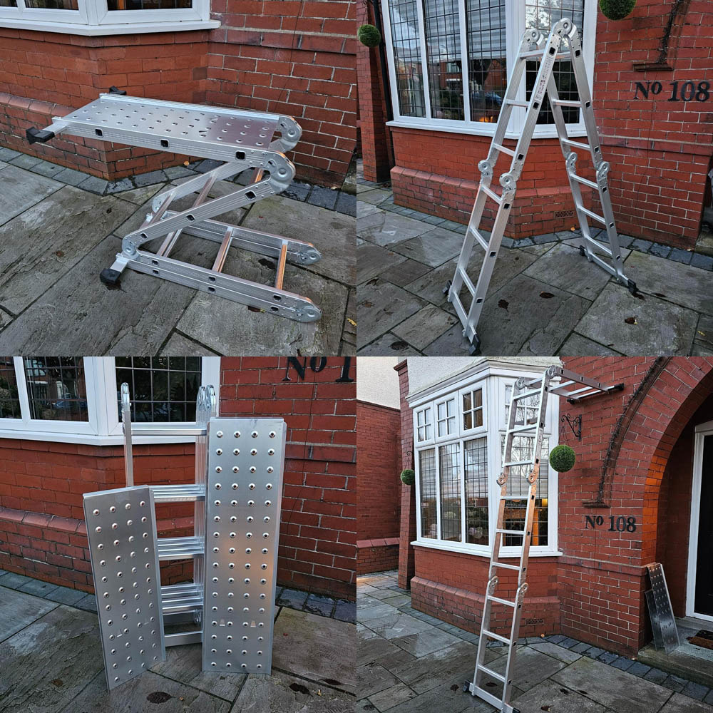 Samuel Alexander Aluminium Multi-Position Foldable Work Platform Ladder 3.46m Image 3