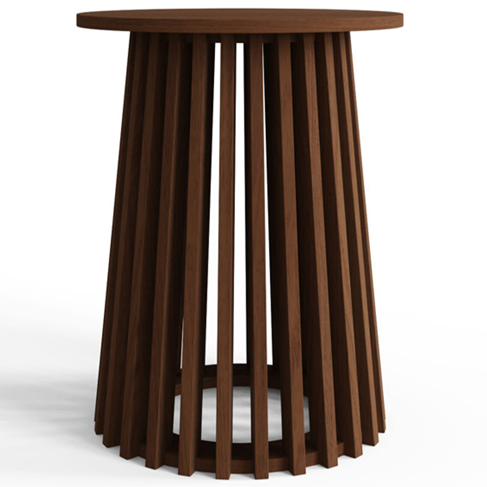 GFW Kaleb Walnut Round Side Table Image 3