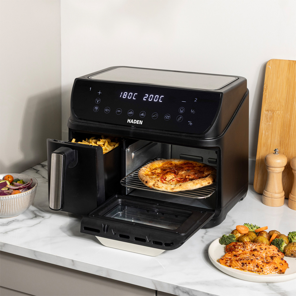 Haden 210821 Matte Black 12L Dual Zone Air Fryer Image 2