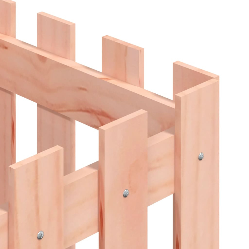 vidaXL Natural Solid Wood Douglas Fence Design Garden Planter 40 x 40 x 40cm Image 6