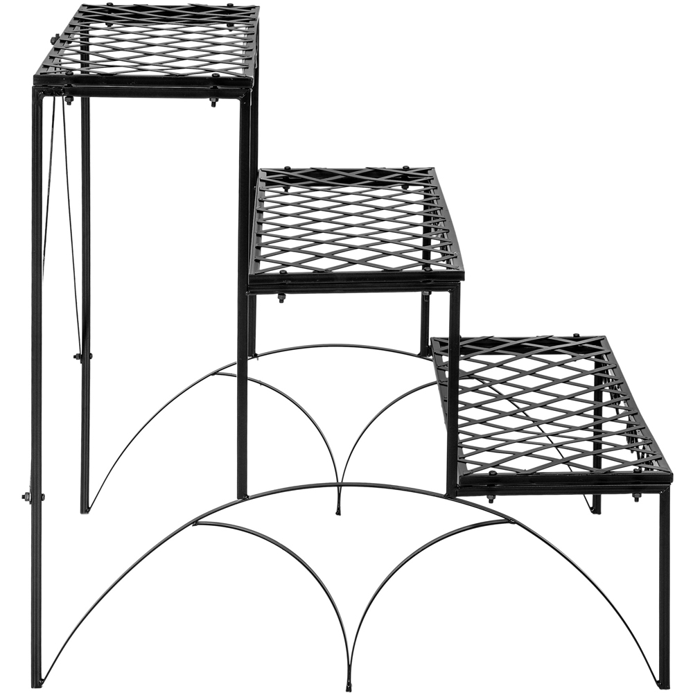 tectake 3 Level Stabilising Back Struts Plant Stand 60 x 60 x 60 cm Image 4