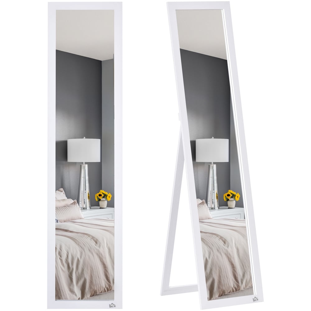 Portland White Free Standing Mirror Image 3