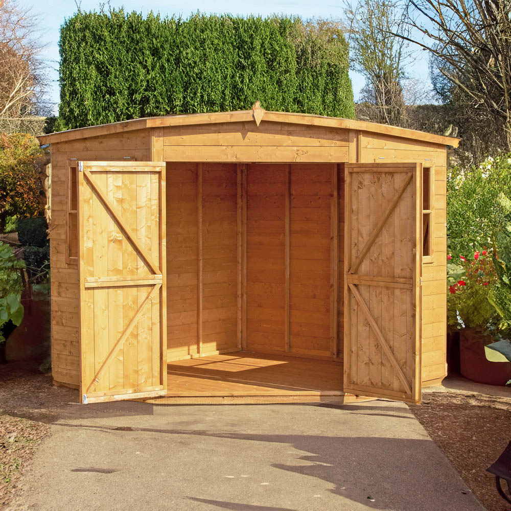 Shire 7 x 7ft Double Door Shiplap Corner Shed Image 4