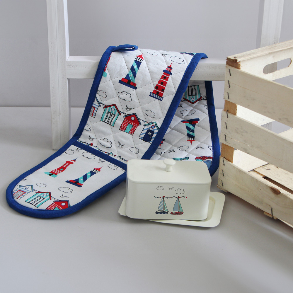 Highlands Homeware Nautical Oven Mitt Double Image 2