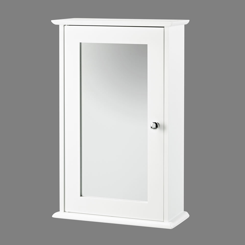 Alaska 1 Door White Mirrored Wall Wilko