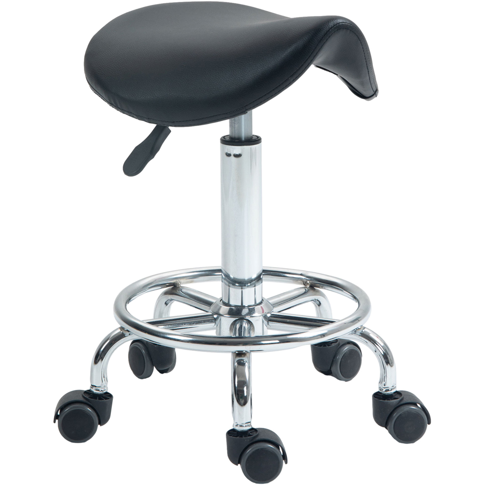 Portland Black Massage Spa Saddle Chair Image 2