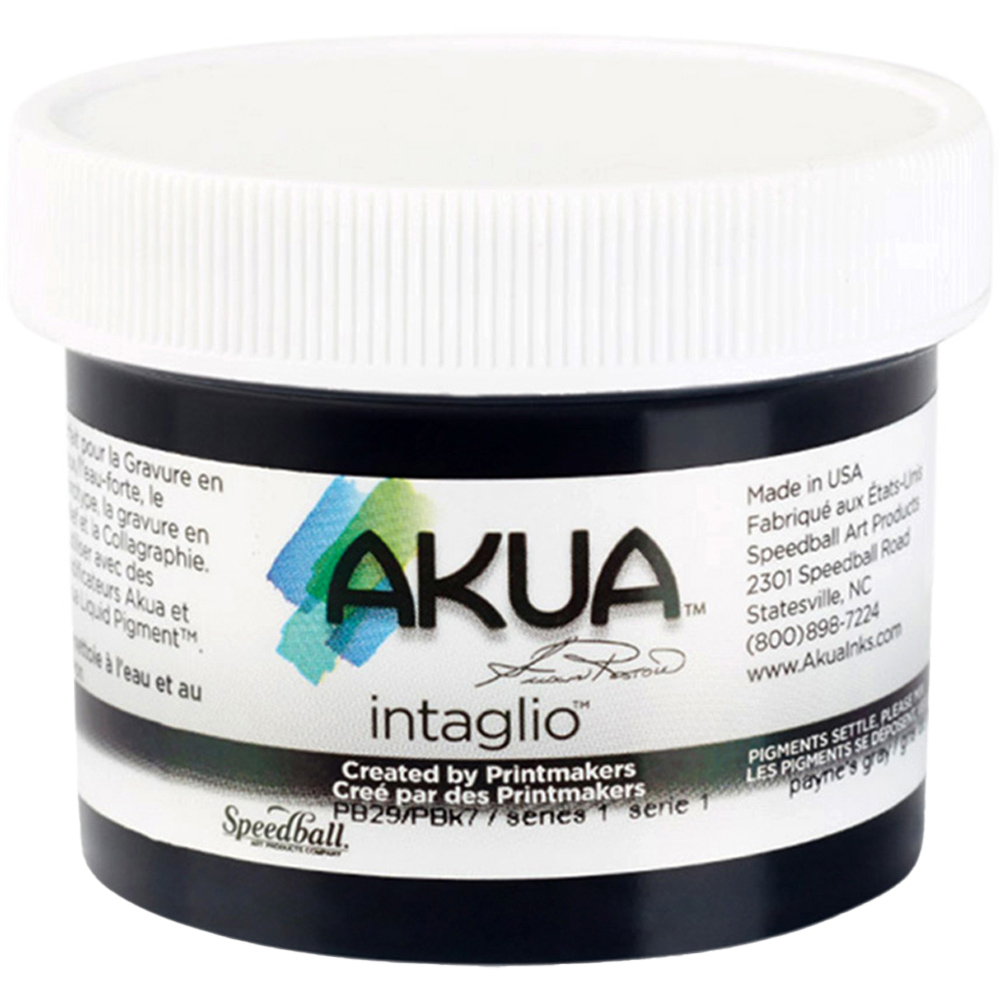 Speedball Akua Intaglio Paynes Grey Water Based Printing Ink 59ml Image