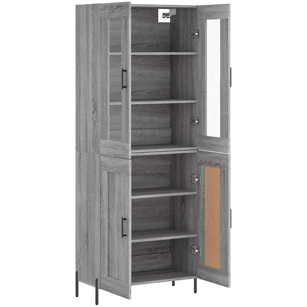 vidaXL 4 Door Grey Sonoma Highboard Image 4