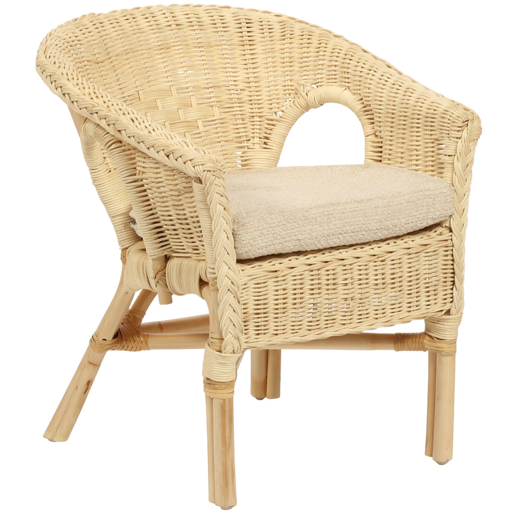 Desser Furniture Natural Wicker Kid Size Loom Chair with Cushion Image 2