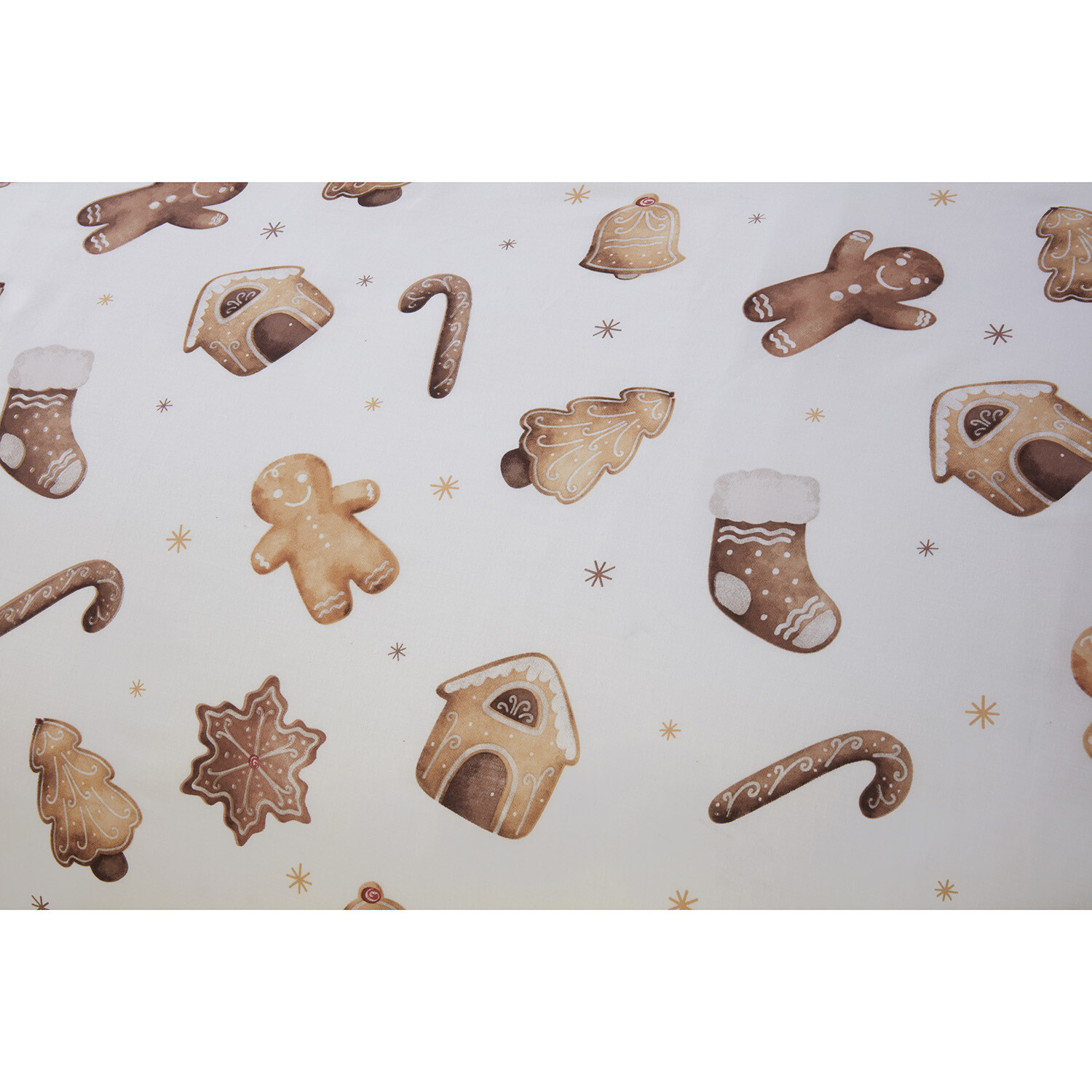Gingerbread Duvet Cover and Pillowcase Set - Natural / Double Image 5