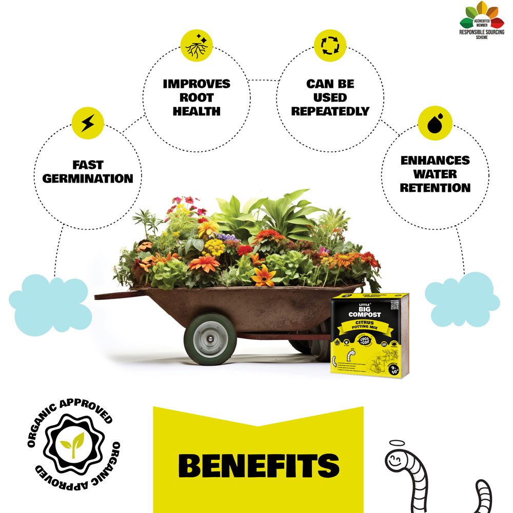Coco & Coir Little Big Compost Citrus Compost 9L Image 4