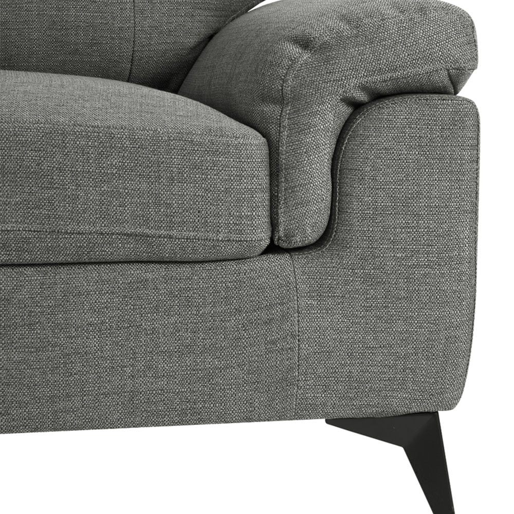 Home Detail Dylan 3 Seater Dark Grey Linen Sofa Image 6