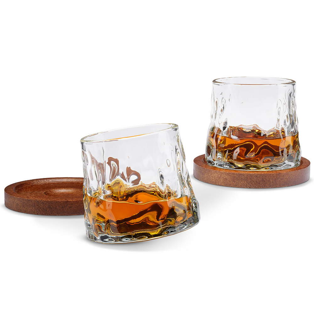 Red5 Rotating Whisky Glass with Coaster 2 Pack Image 3