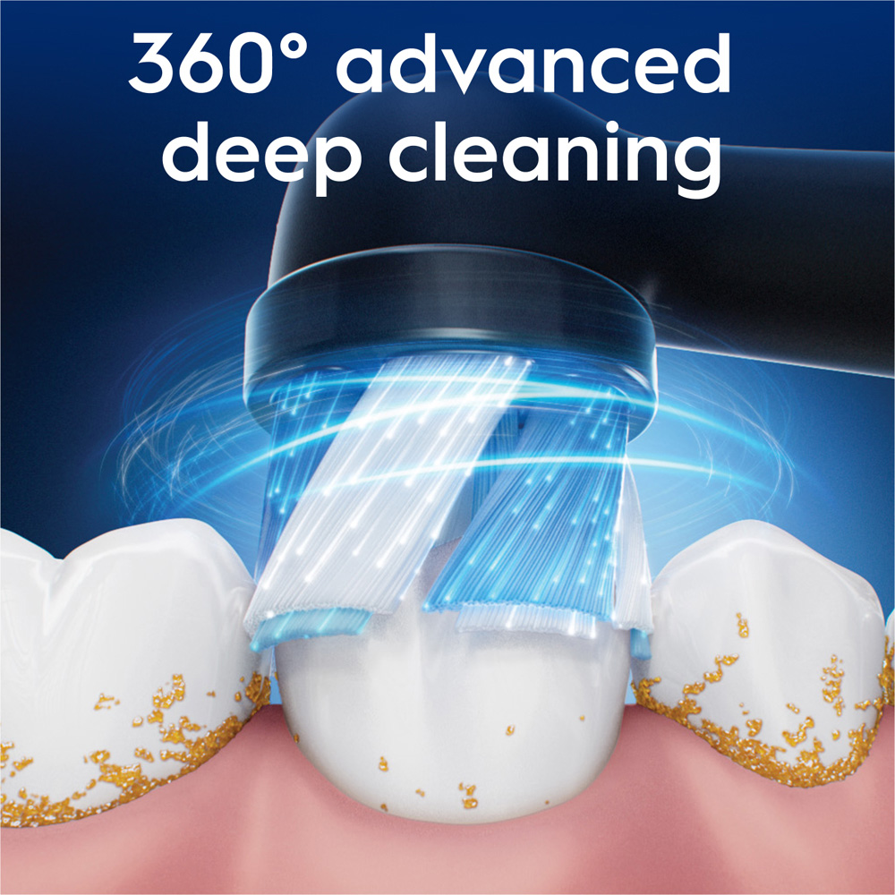 Oral-B iO Ultimate Clean Black Toothbrush Refill Head 2 Pack Image 5