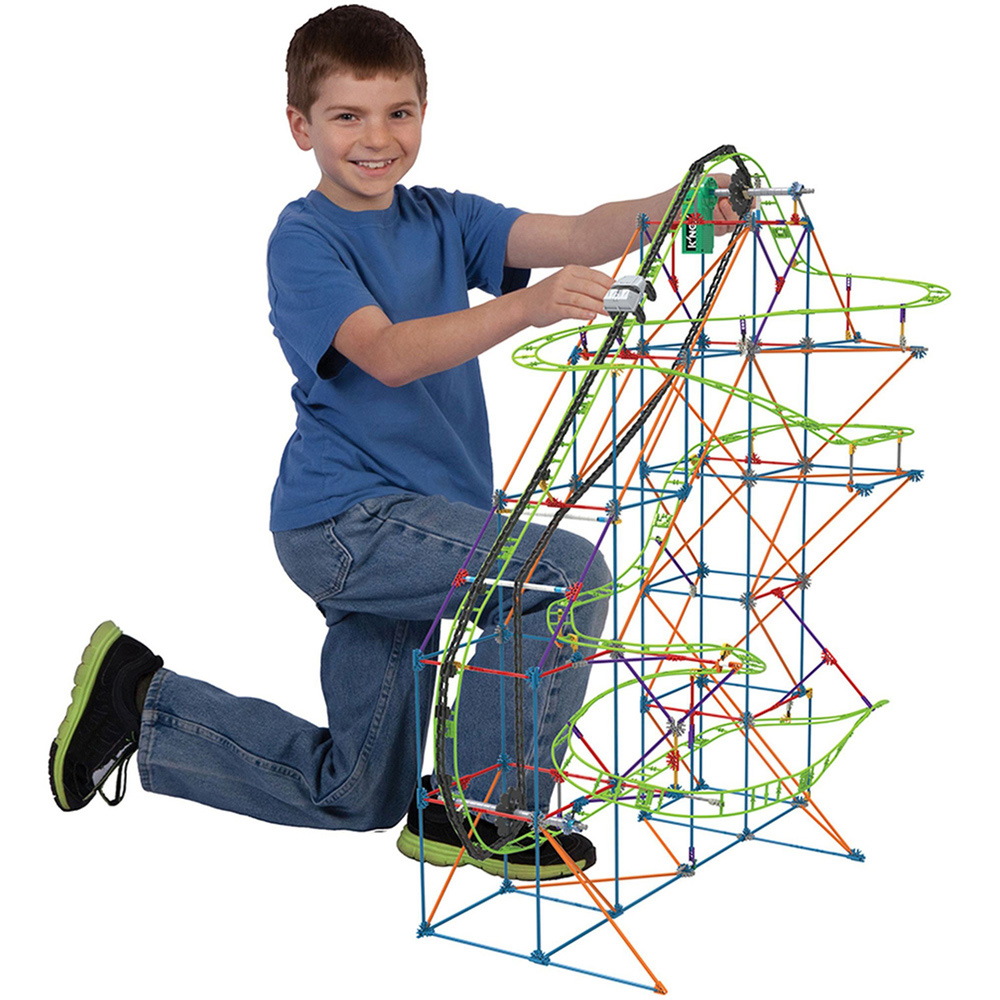 Basic Fun K'NEX Typhoon Frenzy Roller Coaster Building Set 640 Piece Image 4