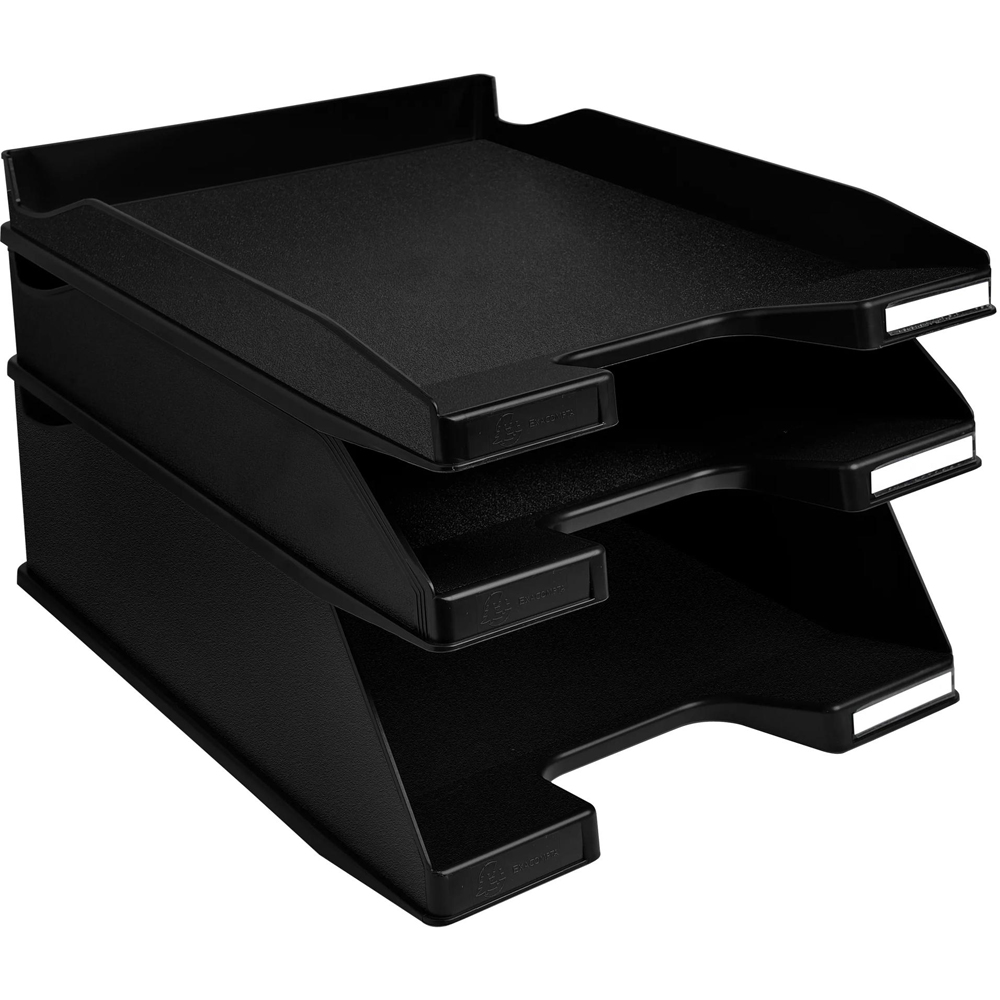 Exacompta Maxi Combo Black Letter Tray 4 Pack Image 2