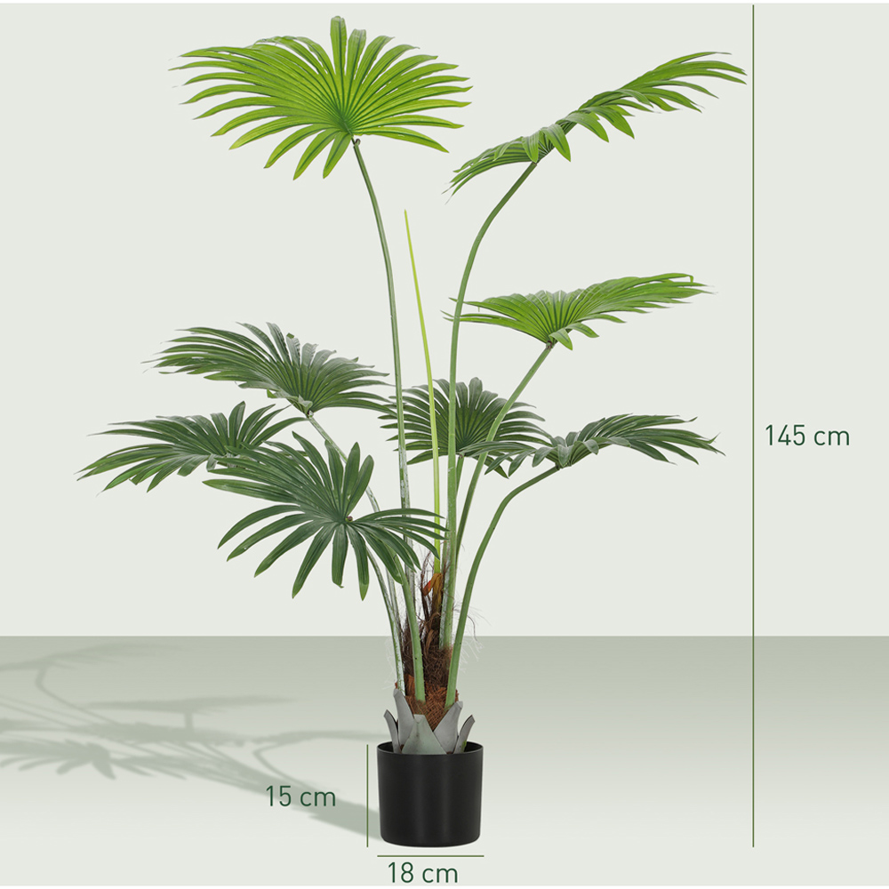 HOMCOM Palm Tree Artificial Plant Pot 145cm Image 9