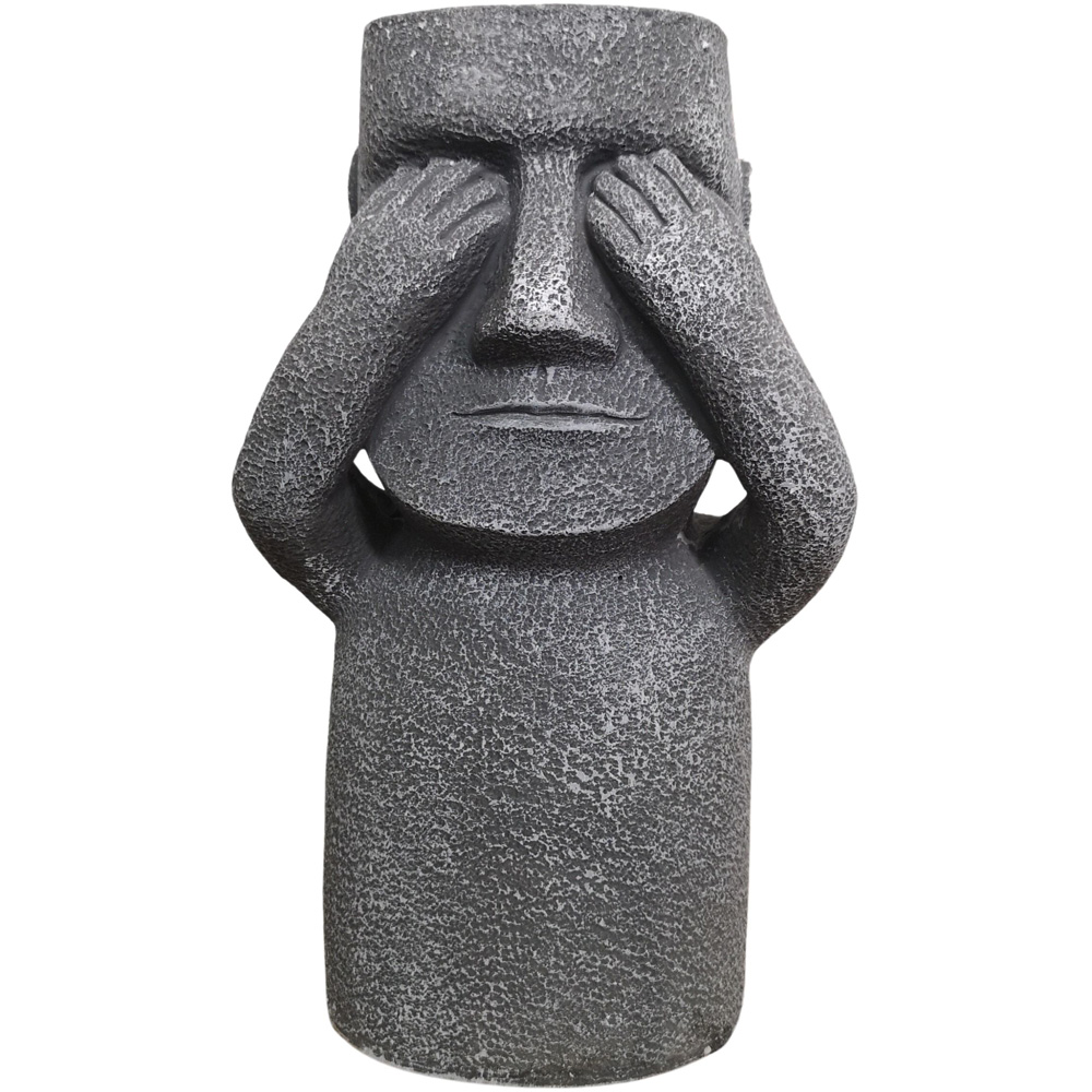 Samuel Alexander Easter Island See No Evil Outdoor Plant Pot 30cm Image 1