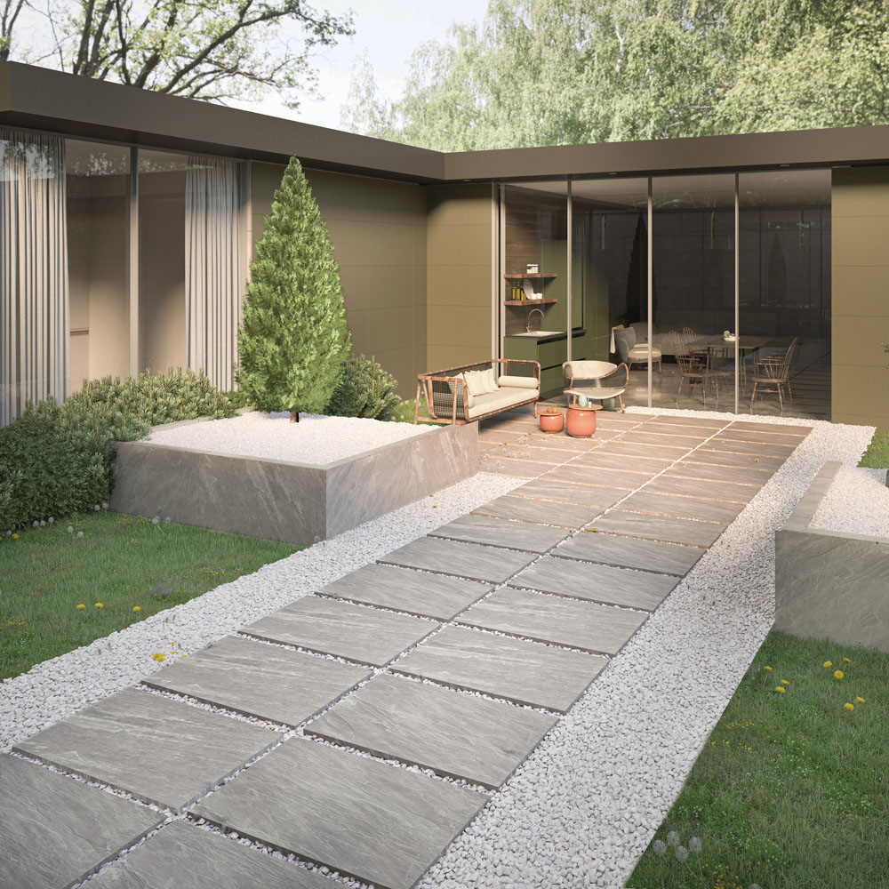 Bien Kandla Grey Porcelain Paving 60 x 90cm 40 Pack Image 5