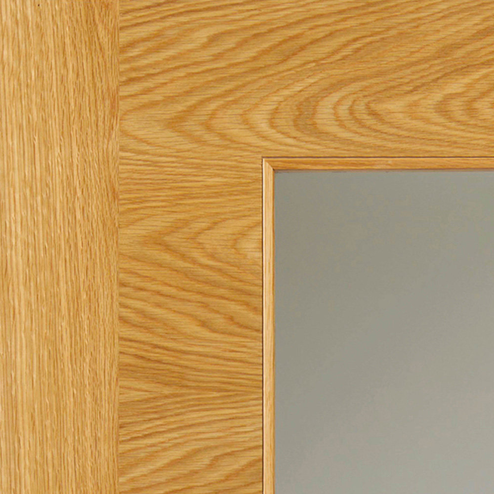 JB Kind Ostria Contemporary Flush Oak Glazed Internal Door 1981 x 838mm Image 3