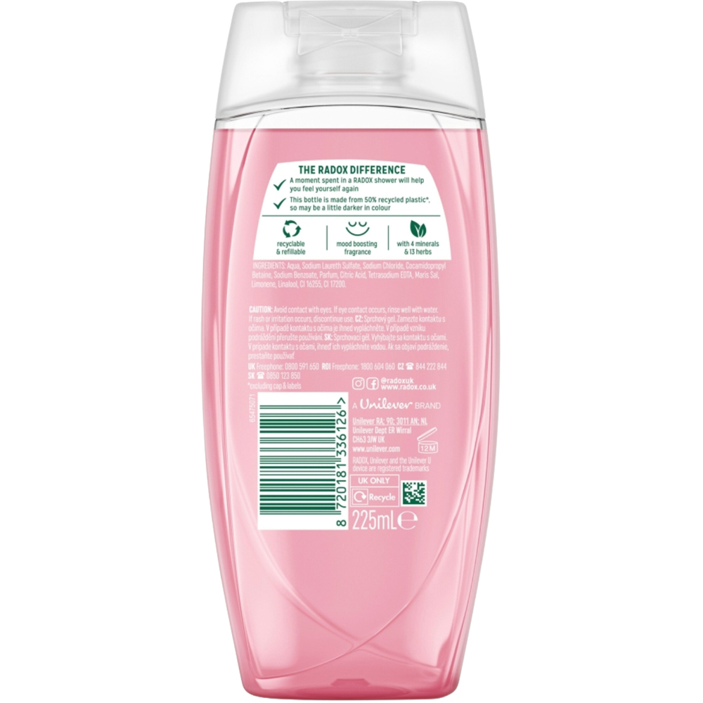Radox Feel Uplifted Grapefruit and Ginger Scent Shower Gel 225ml 6 Pack Image 3