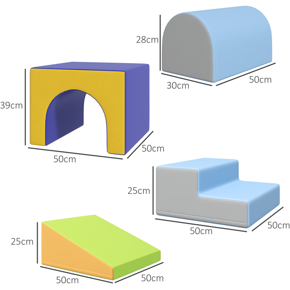 Tommy Toys Kids Blue Soft Foam Block Playset 4 Piece Image 8